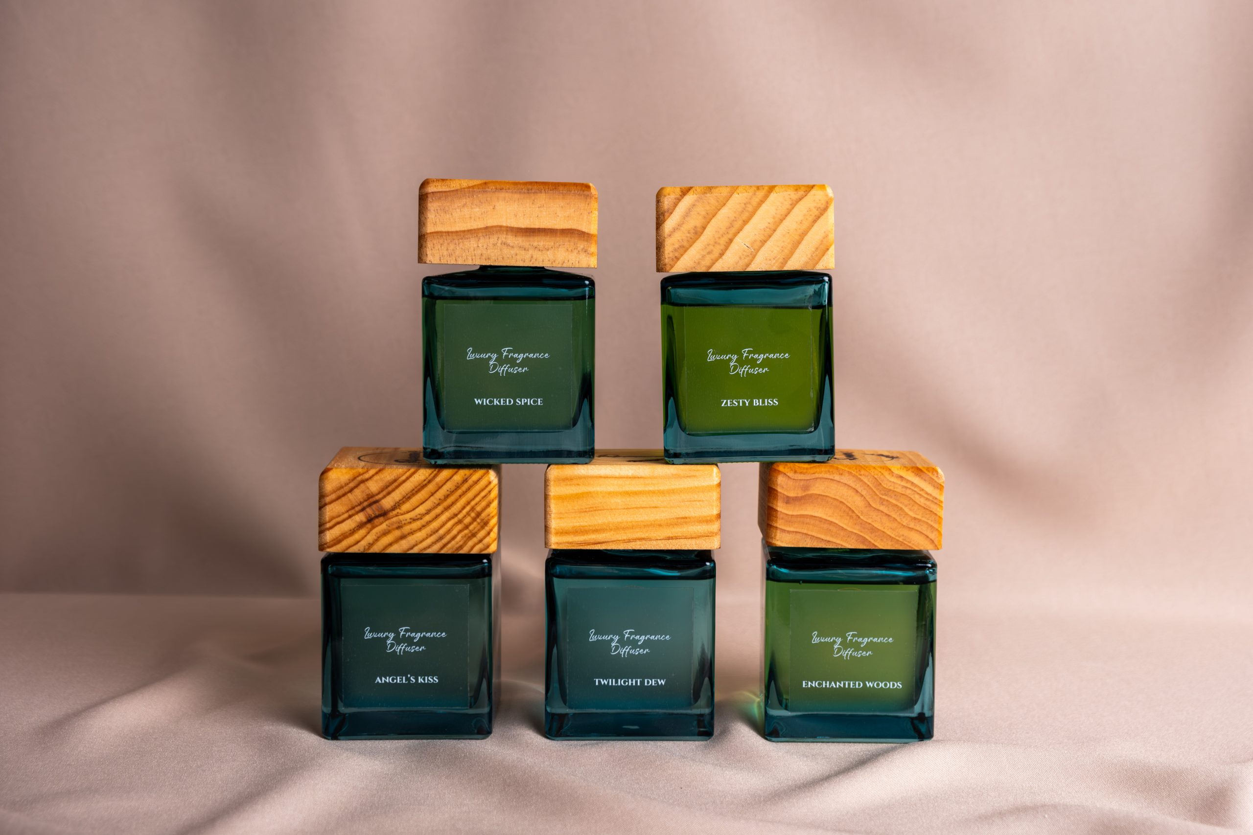 Special Launch Edition - Azure Blue Wooden Top Fragrance Diffuser - Image 2